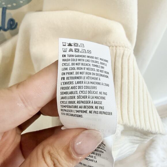 American Eagle Funday Graphic Raglan Sleeve Crewneck Sweatshirt Size S GG808 - Picture 6 of 6